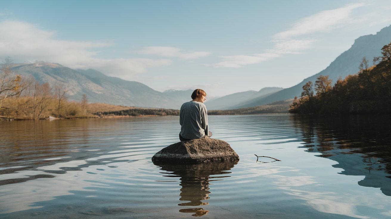 Man alone, representing grief